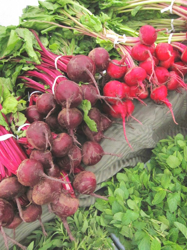 beets at the farmers market