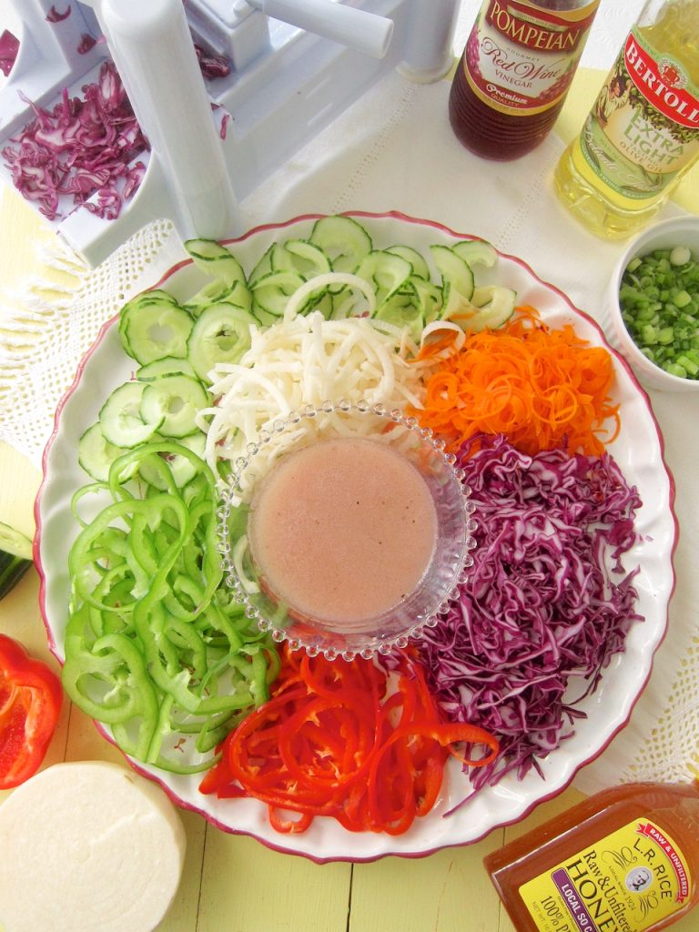ingredients for Rainbow Cole Slaw