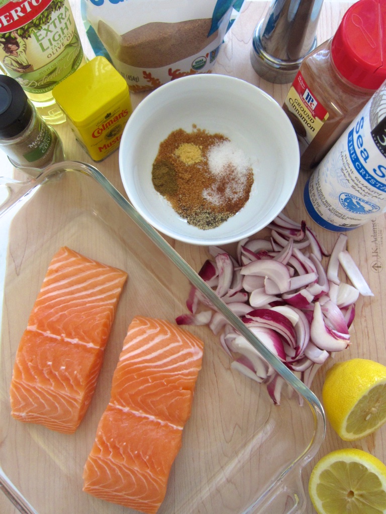 ingredients for glazed salmon