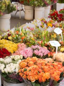flowers at the farmers market