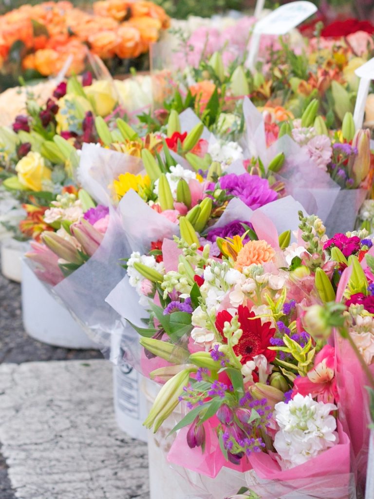 flowers at the farmers market