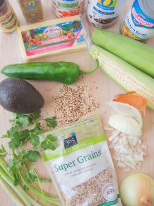 ingredients for Mexican Black Beans and Quinoa