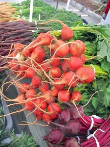 beets at the farmers market