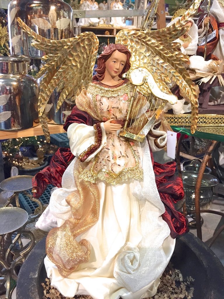 angel with harp decor