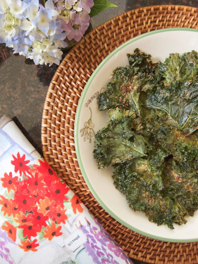 Kale Chips With Herbs and Cheese