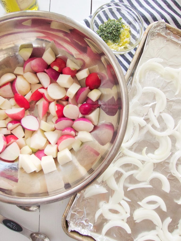 Roasted Kohlrabi and Radishes Dolly’s Kettle