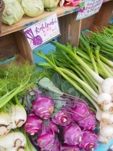 kohlrabi at farmers market