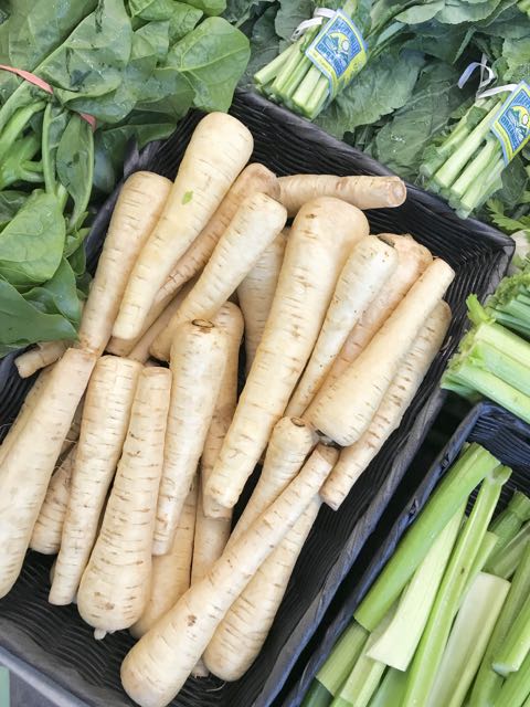 parsnips at the farmers market
