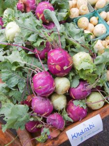 kohlrabi at the farmers market