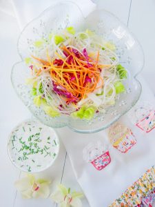 serving of daikon radish salad