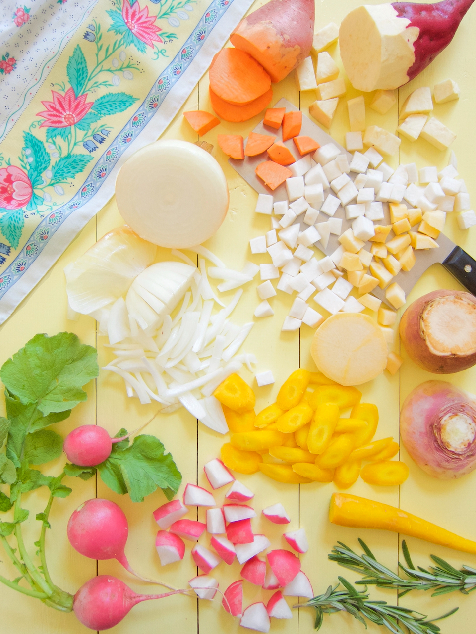 Roasted Sweet Potato, Turnip, Carrot and Radishes Dolly’s Kettle