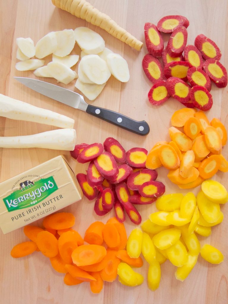 cut up vegetables