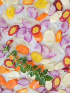 preparing Roasted Carrots, Parsnips and Radishes