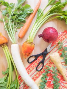 ingredients for Roasted Beets, Parsnips, Carrots and Radish