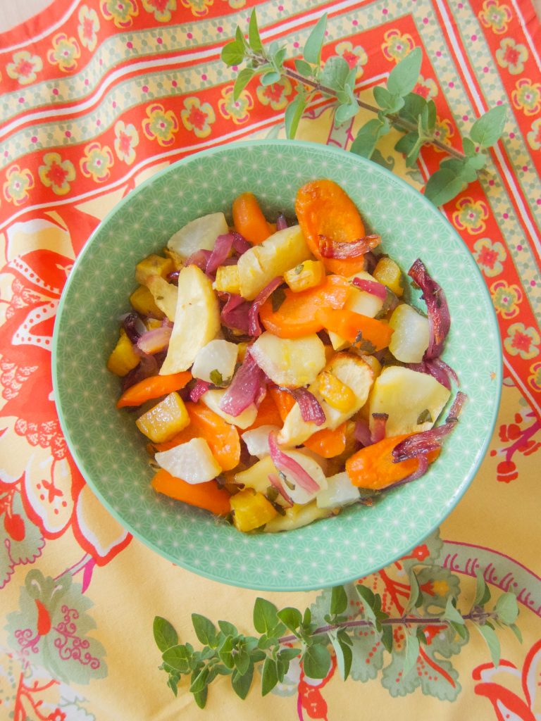 Roasted Golden Beets, Parsnips, Carrots and Daikon