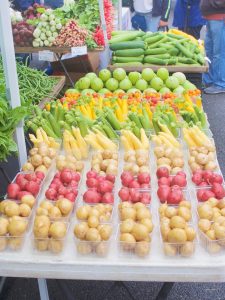 vegetables at the farmers market