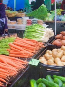 vegetables at the farmers market