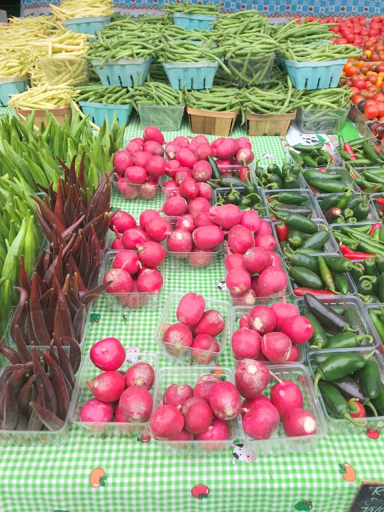 rose turnips at farmers market