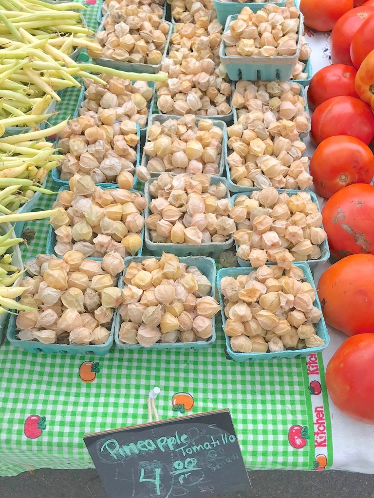 pineapple tomatoes at farmers market
