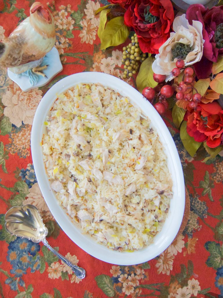 Chicken and Leeks Rice Casserole