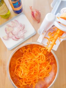 spiralized sweet potato noodles