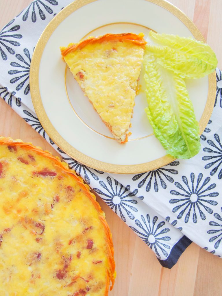 quiche with sweet potato crust