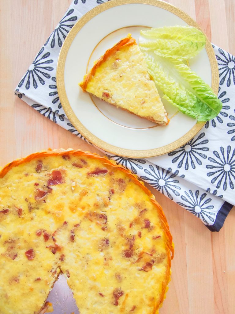 Quiche with Sweet Potato Crust