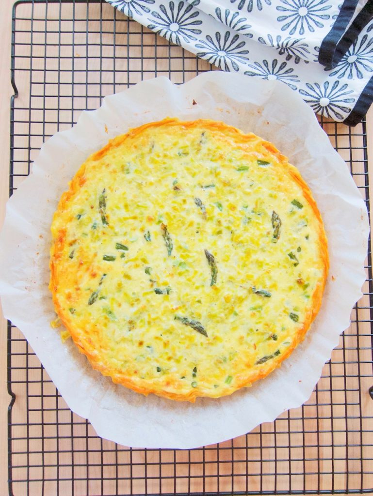 cooked asparagus quiche