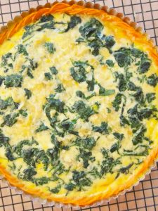 cooked spinach quiche