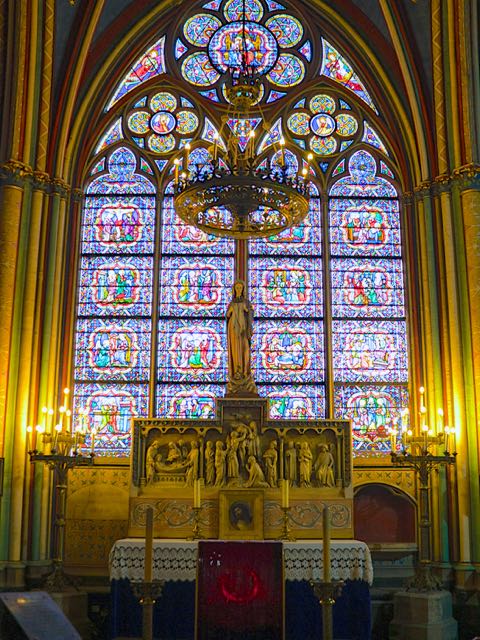 stained glass Notre Dame Cathedral