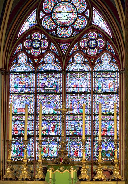 stained glass Notre Dame Cathedral