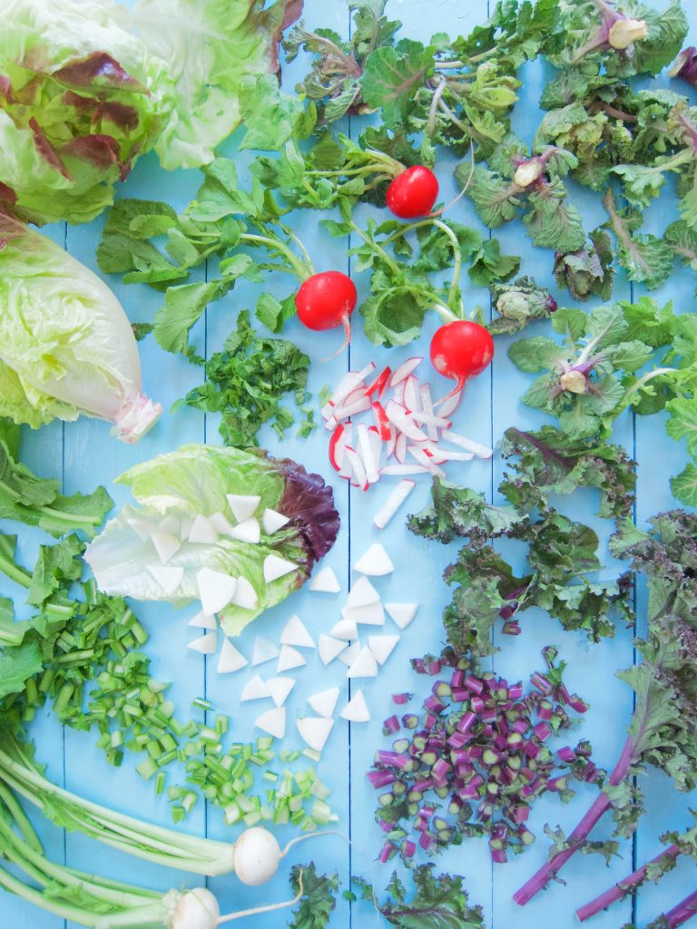 vegetables for Microbiome Rainbow Salad
