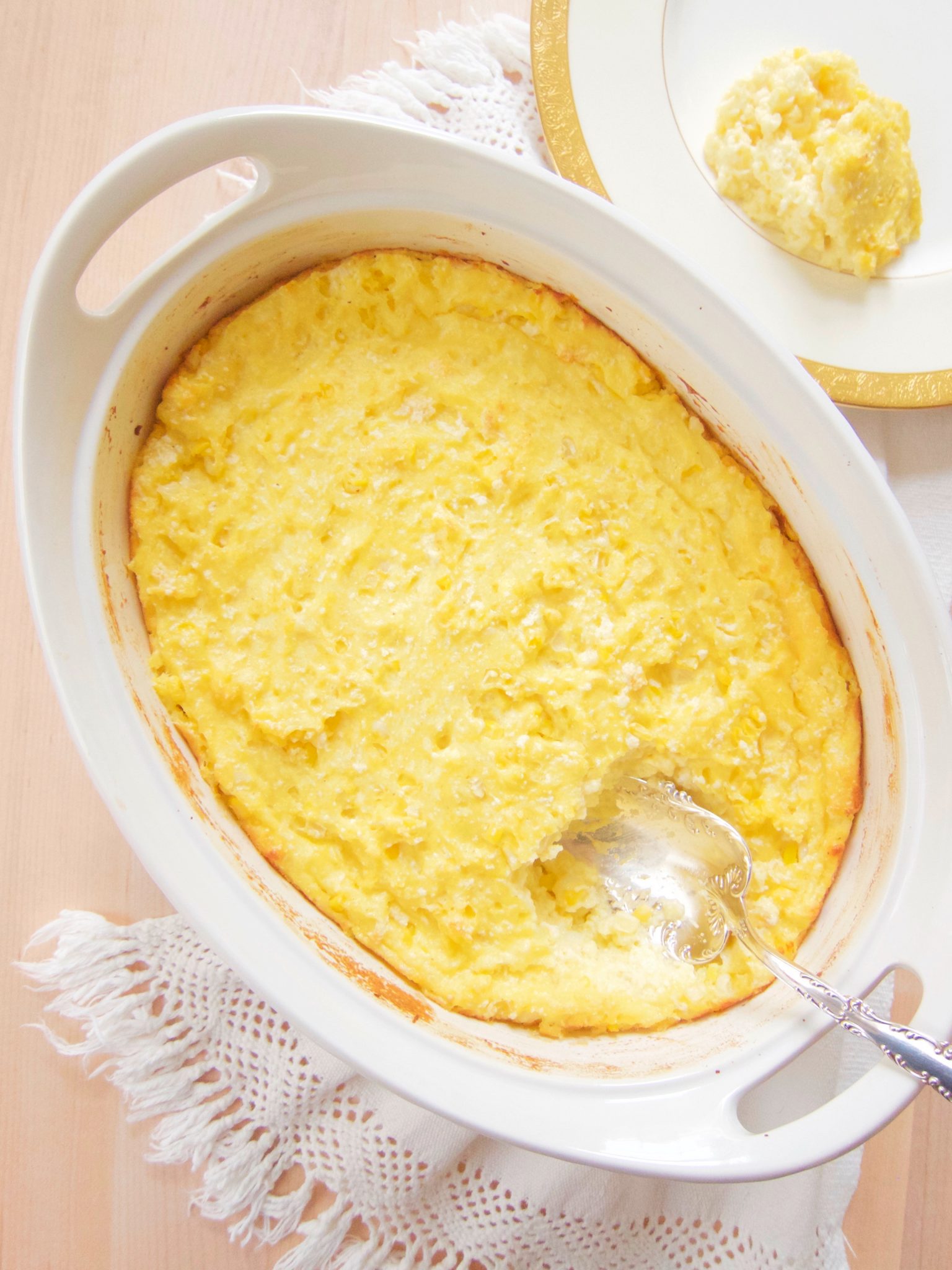 Fresh Corn Spoon Bread Dollys Kettle