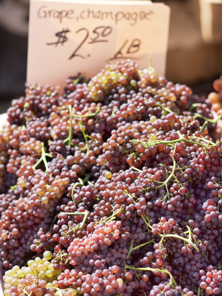 Champaign grapes at the farmers market