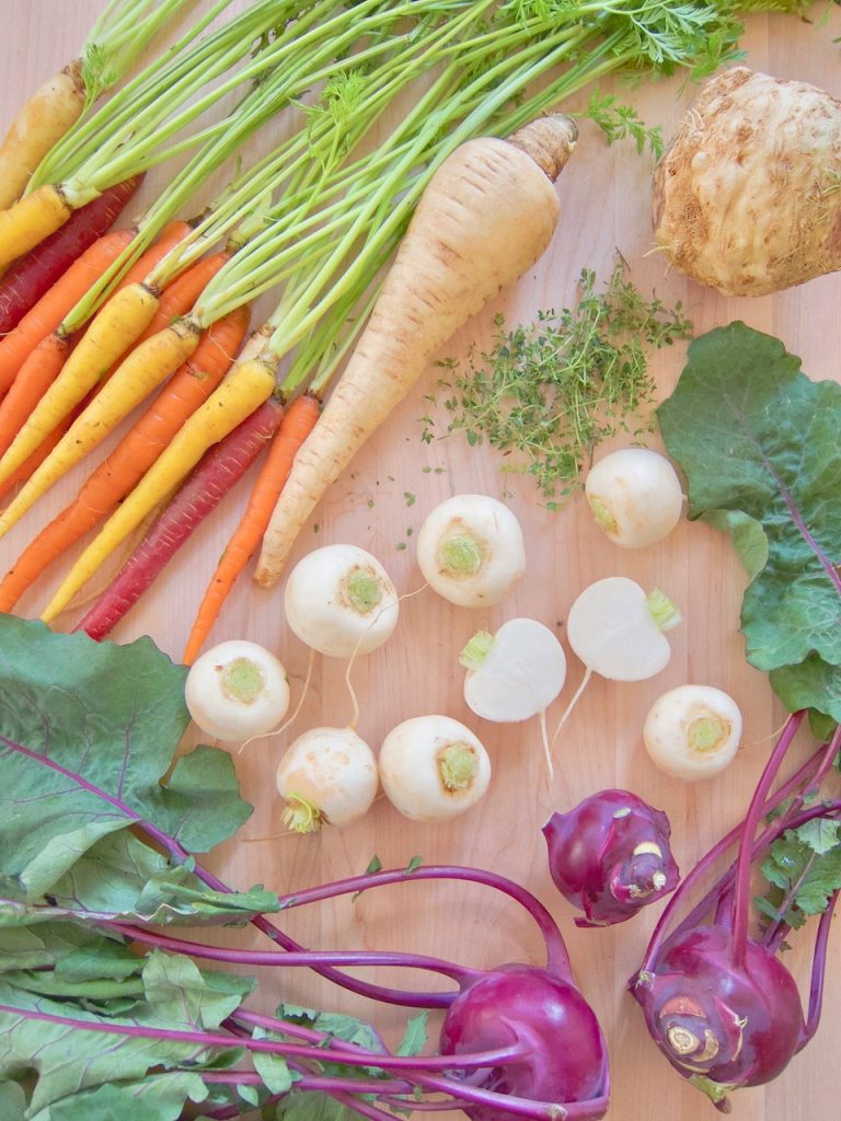 ingredients for Braised Root Vegetables