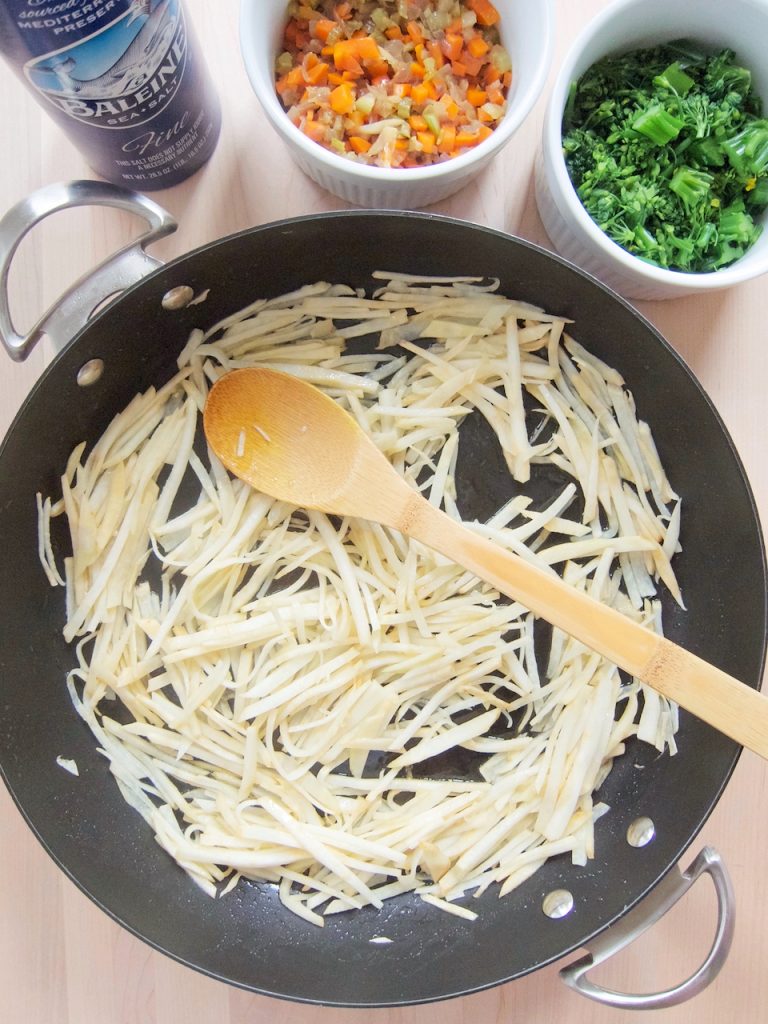 preparing the Keto pasta
