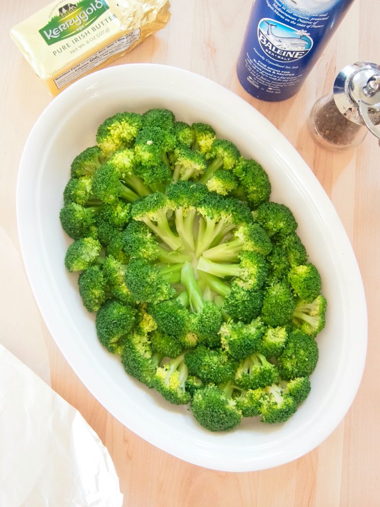 preparing Blanched Bright Broccoli