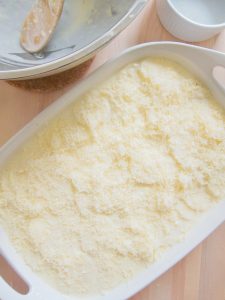 Creamy Cheesy Scalloped Potatoes ready for oven