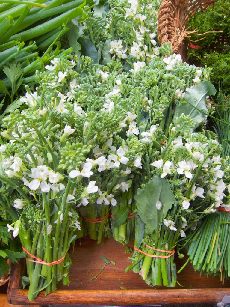 baby broccoli at the farmers market