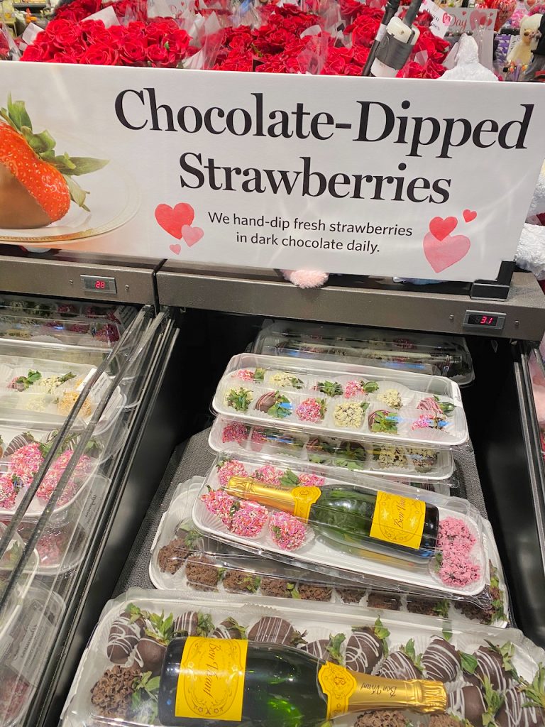 Valentine strawberries at Wegmans