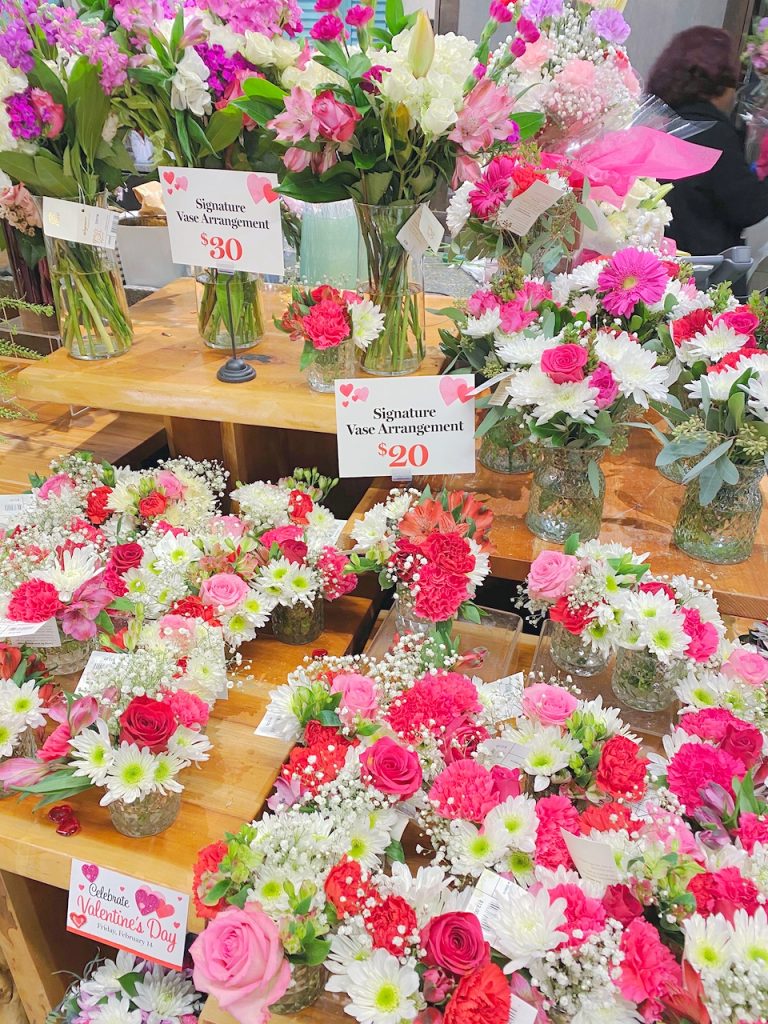 Valentine flowers at Wegmans