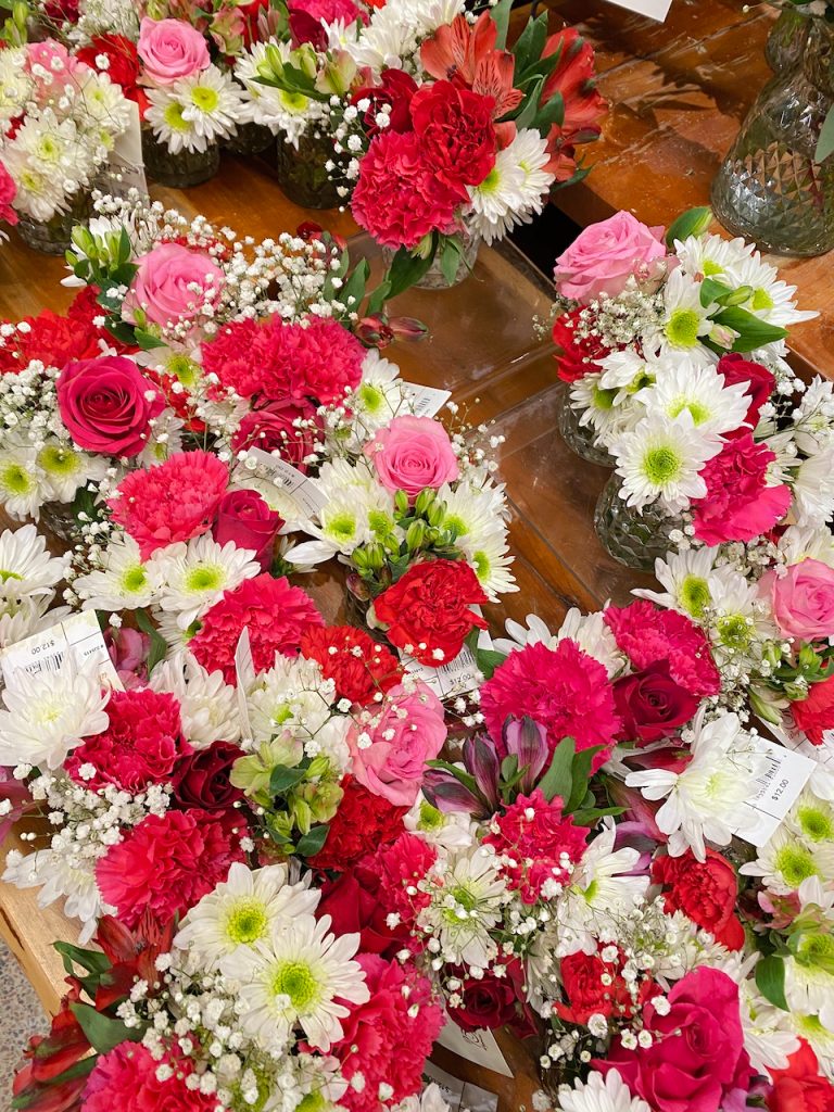 Valentine flowers at Wegmans