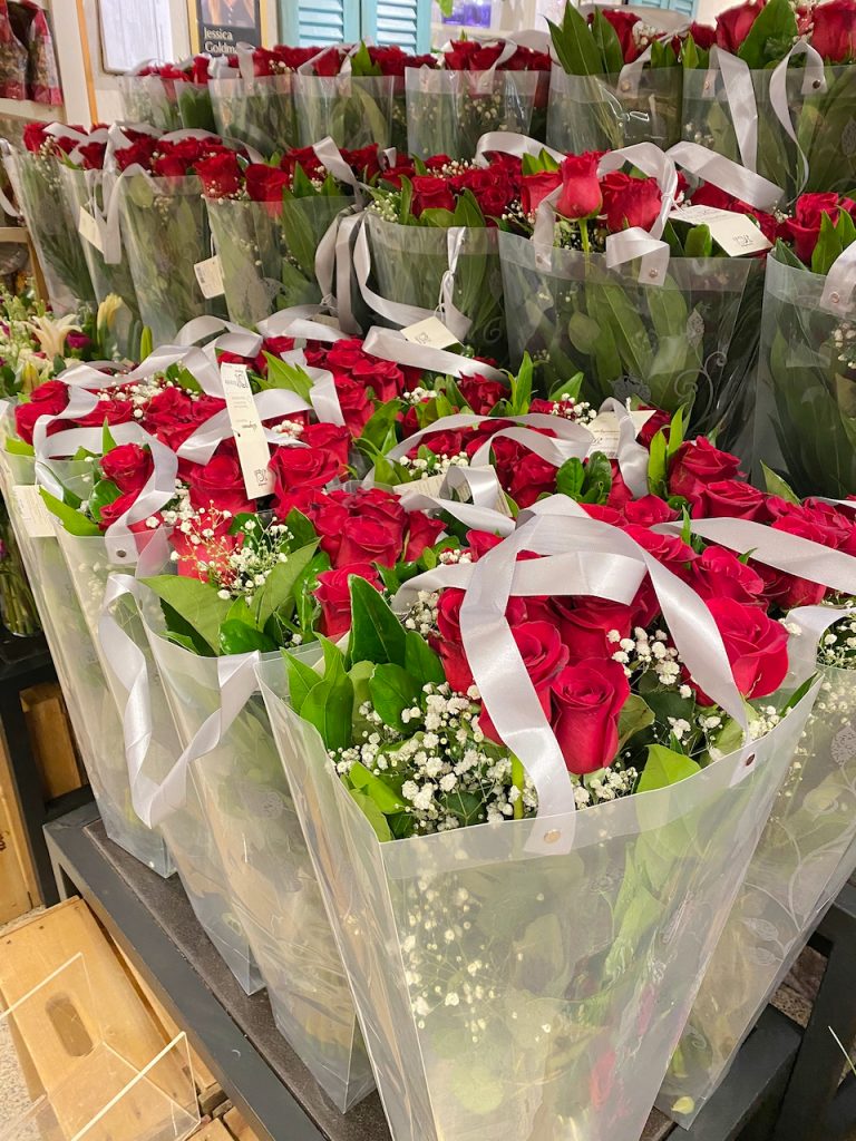 Valentine flowers at Wegmans