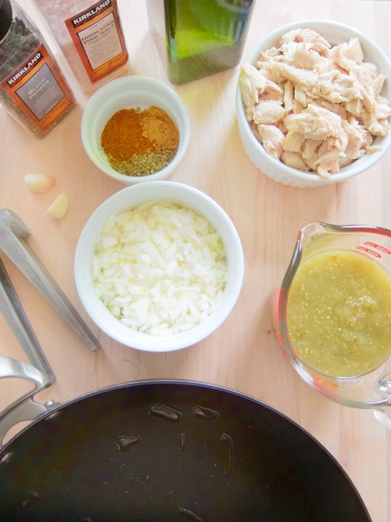 preparing Sour Cream Tortilla Casserole