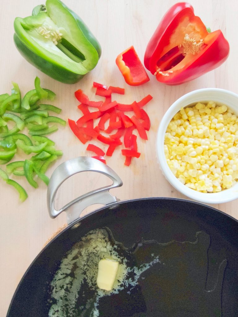 preparing Sour Cream Tortilla Casserole topping