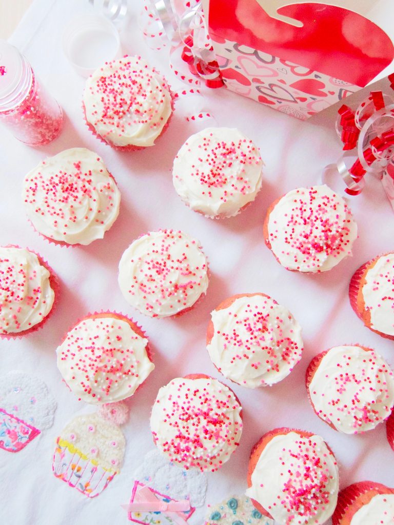 Beet and White Carrot Cupcakes