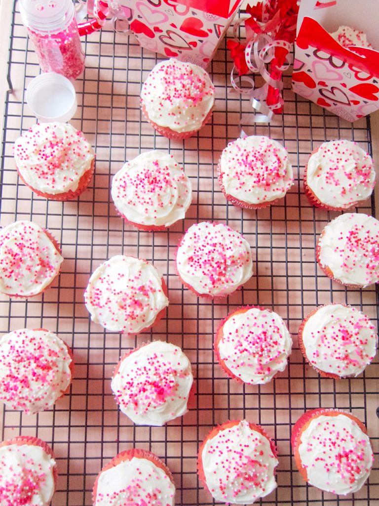 frosted Beet and White Carrot Cupcakes