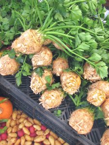 celery root at farmers market