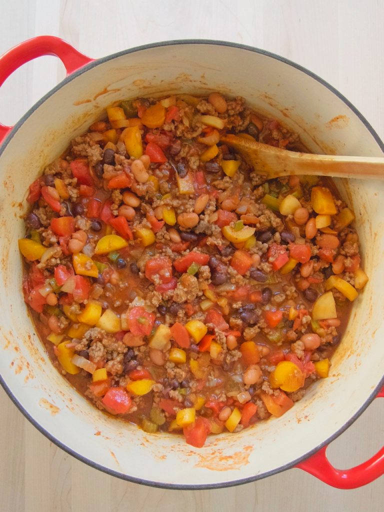 Chocolate Chili in pot