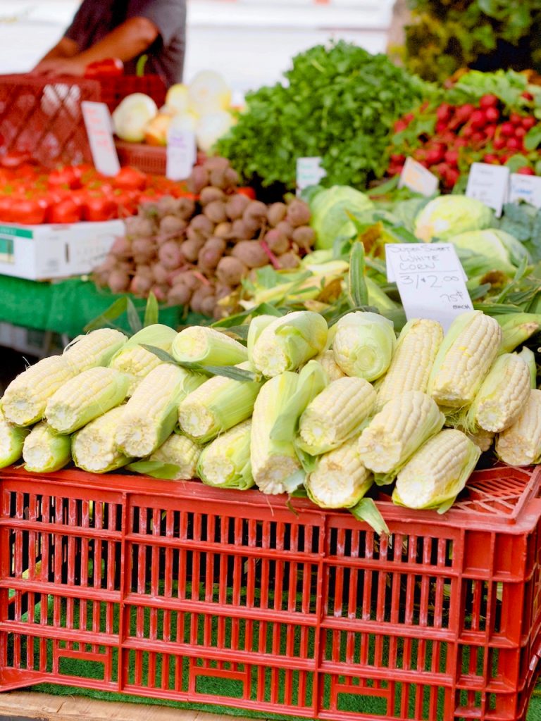 corn at the farmers market